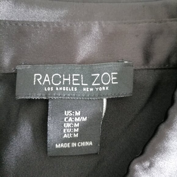 Rachel Zone Los Angeles New York Women's Black Collared Sleeveless Shirt Size M - Picture 5 of 6